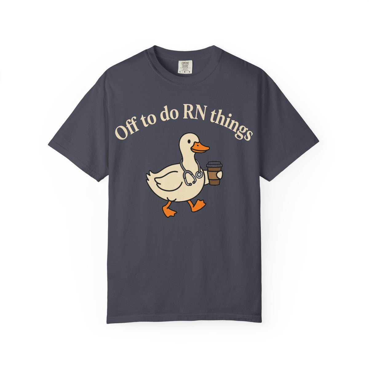 Off To Do RN Things Shirt, Funny Nurse Duck Coffee Tee, Stethoscope Duck Shirt, Nurse Gift