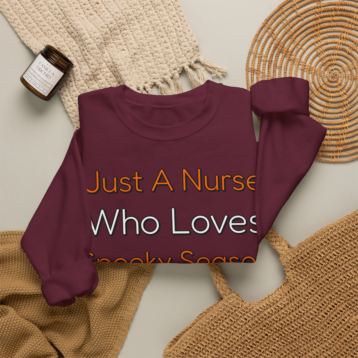Just A Nurse Who Loves Spooky Season Sweatshirt | Nurse Halloween Sweatshirt | Spooky Nurse Sweatshirt | Healthcare Worker Gift | Halloween 2026