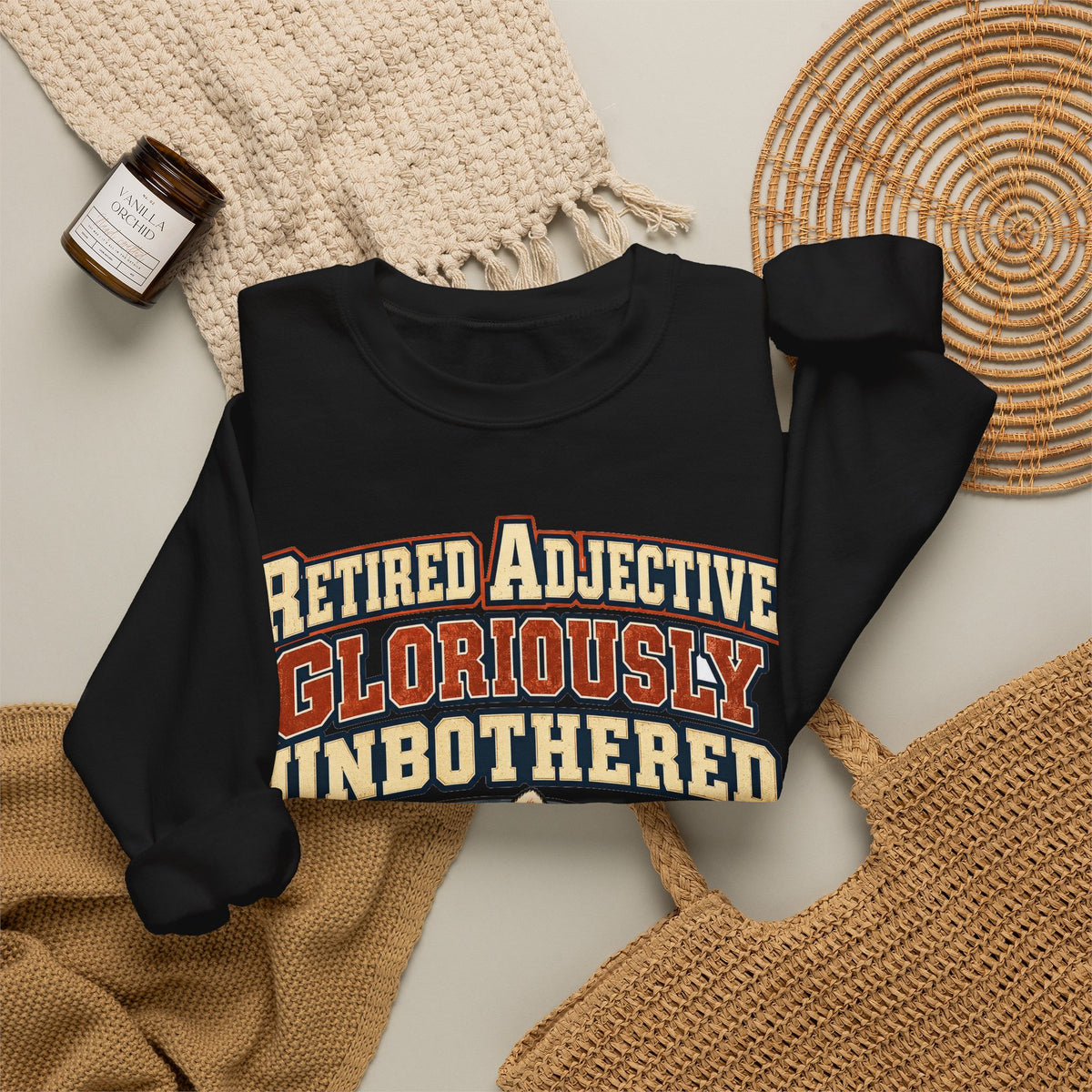 Funny Retirement Sweatshirt Retired Adjective Gloriously Unbothered Red Panda Sweatshirt, Retirement Gift, Sweatshirt