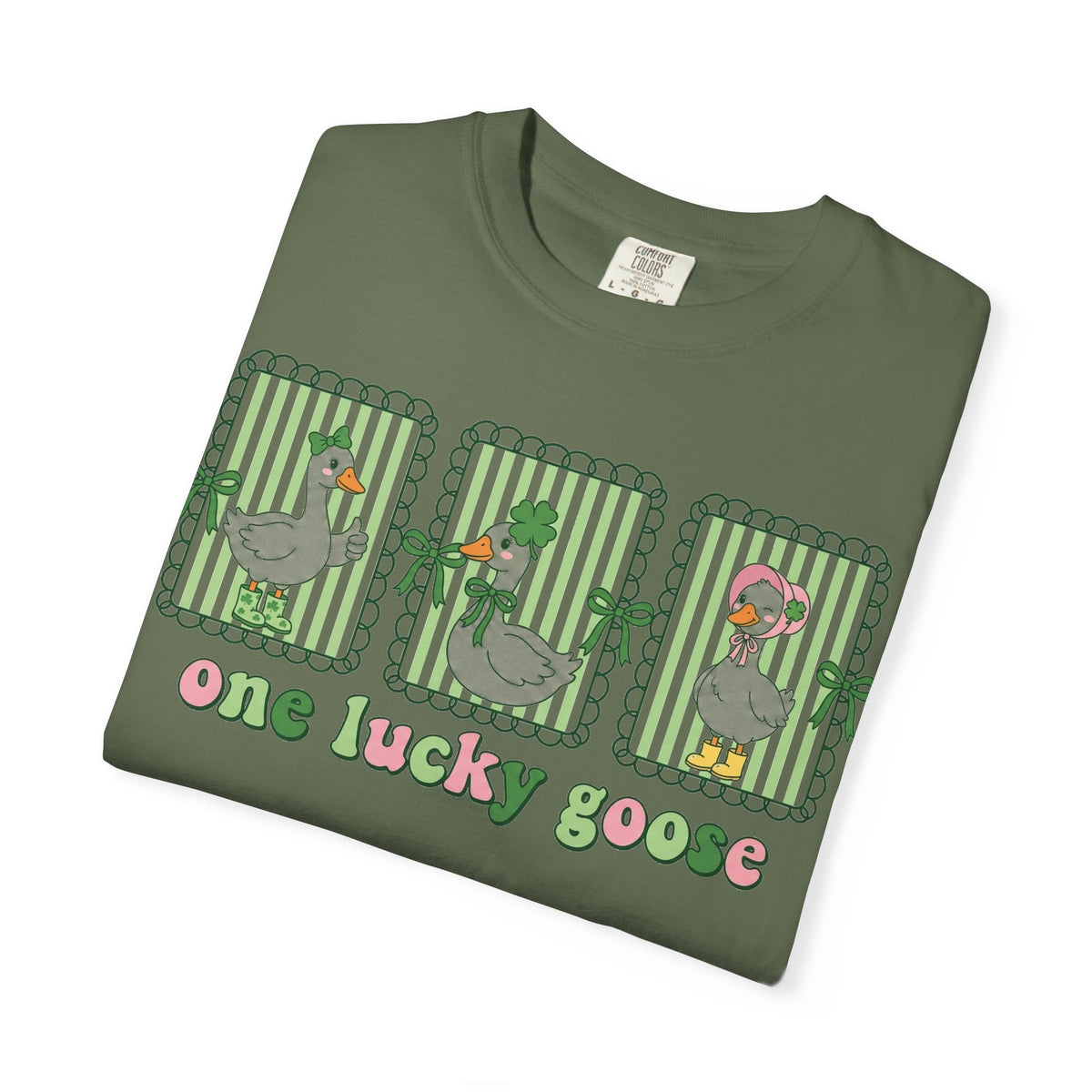 One Lucky Goose Shirt, St Patricks Day Goose Trio Tee, Funny Irish Shirt, Shamrock Gift