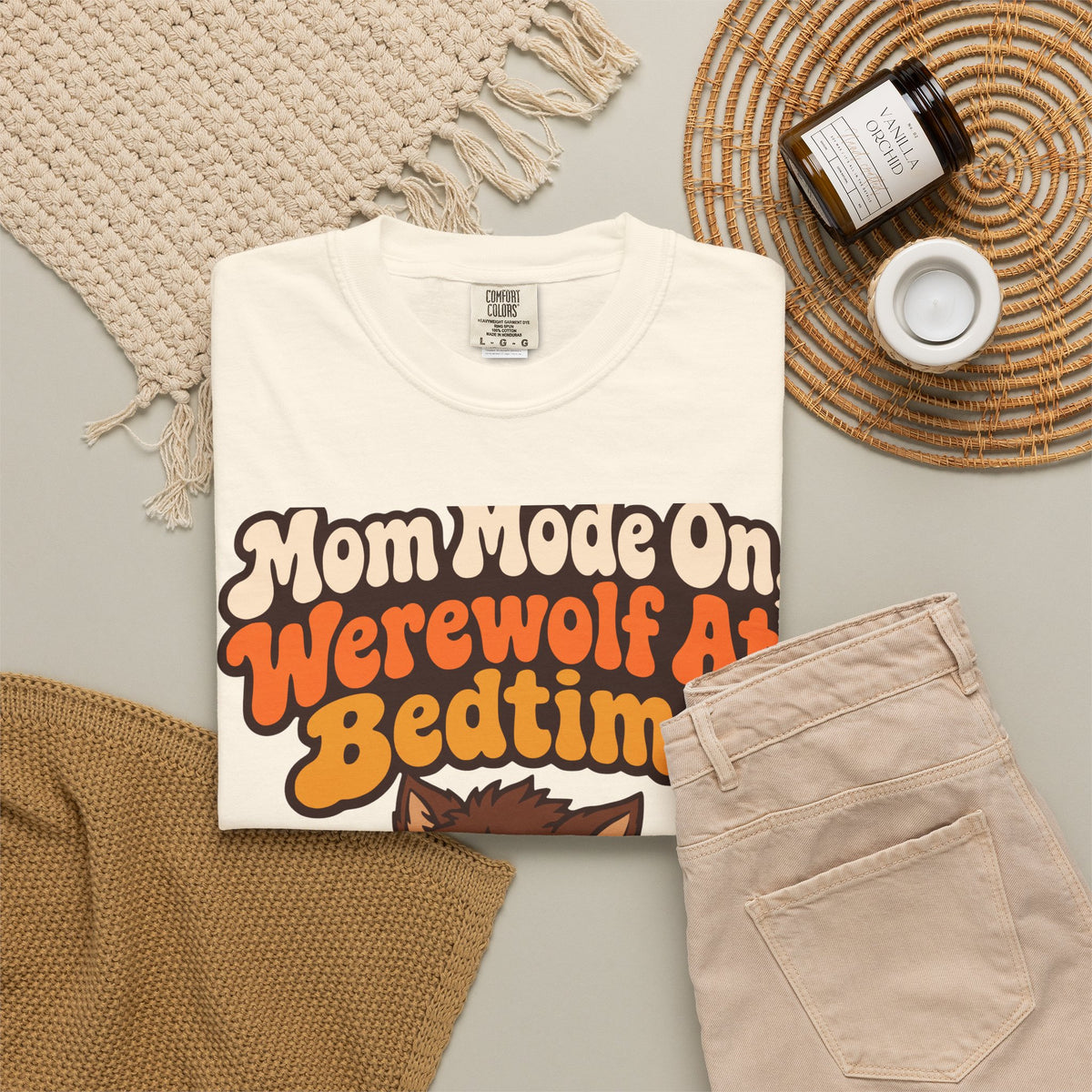 Mom Mode On, Werewolf At Bedtime Halloween Shirt, Funny Mom Werewolf Tee
