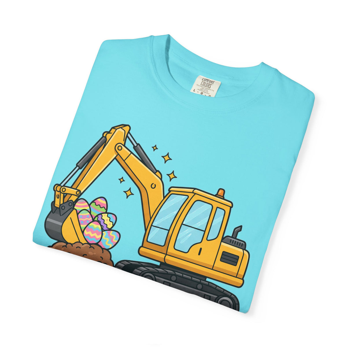 Eggs-Cavator Big Digger Shirt, Easter Excavator Tee, Construction Easter Shirt, Kids Easter Gift