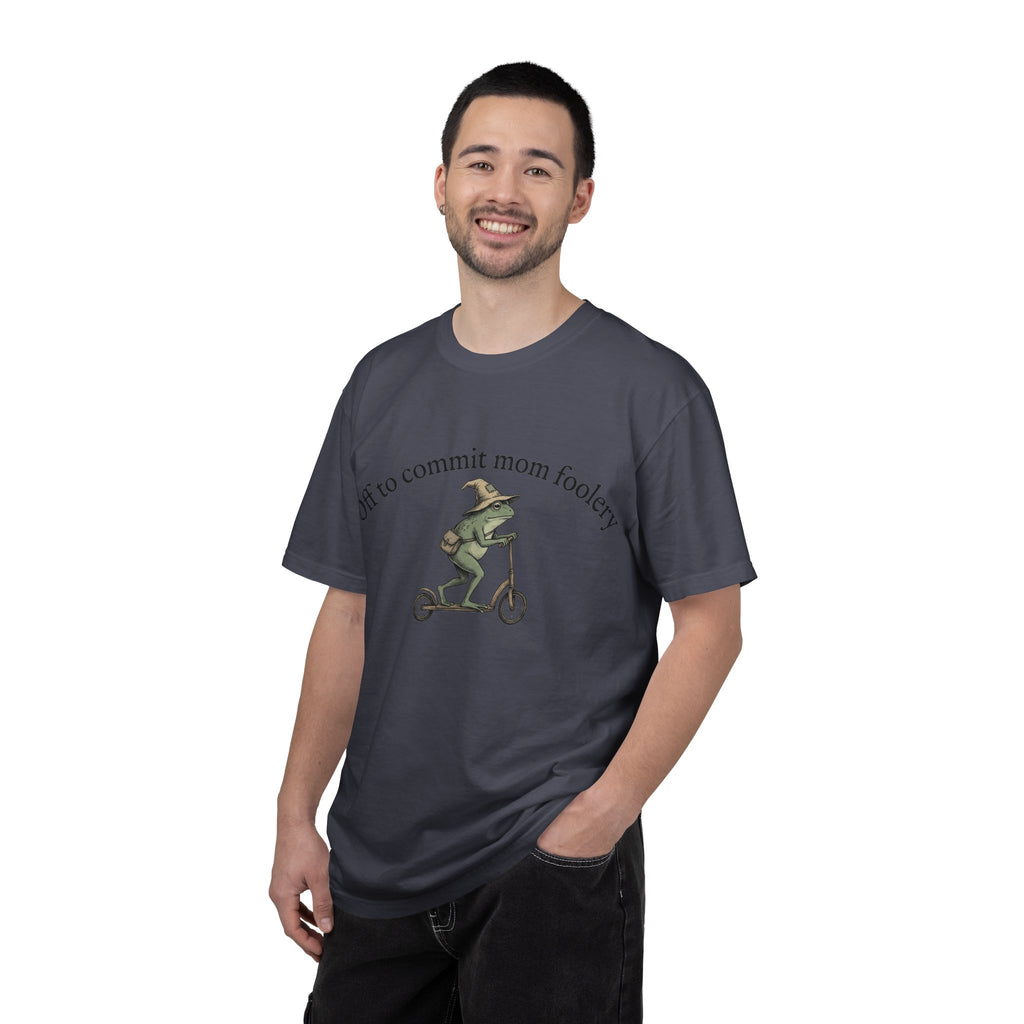 Off To Commit Mom Foolery Shirt, Funny Witch Frog Scooter Tee, Sarcastic Mom Shirt, Mom Humor Gift
