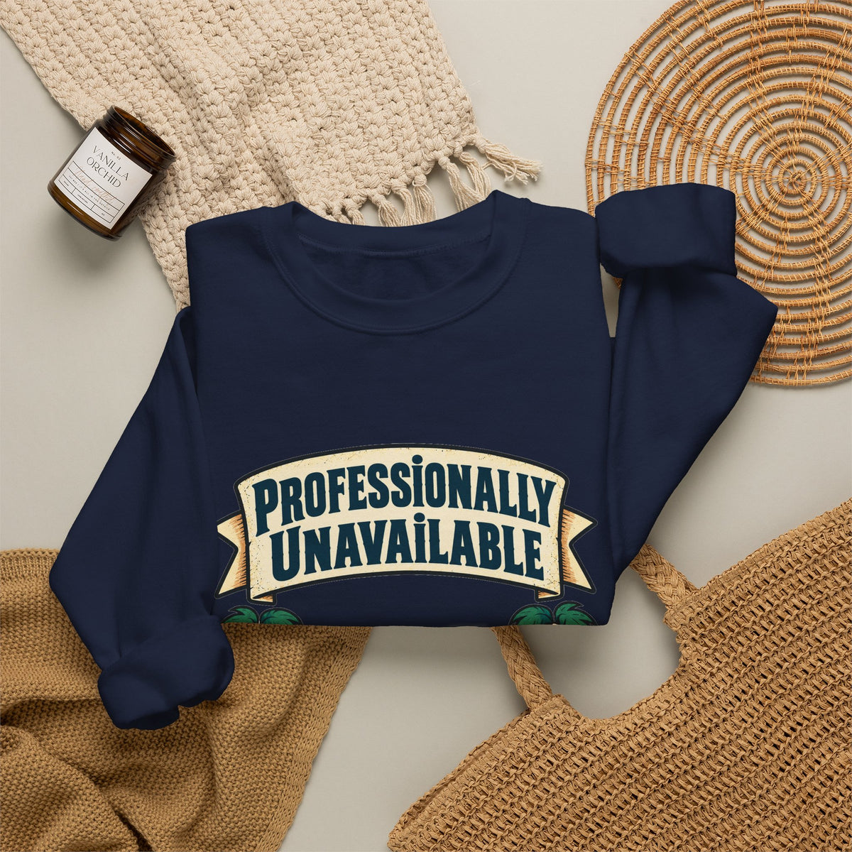 Funny Retirement Sweatshirt Professionally Unavailable | Retired Cat Hammock Sweatshirt | Retirement Gift For Him Her