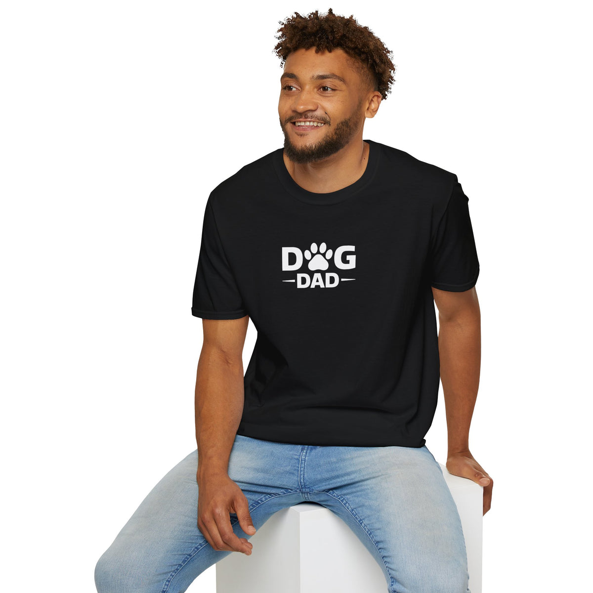 Dog Dad T-Shirt — Paw Print Graphic Tee for Pet Owners