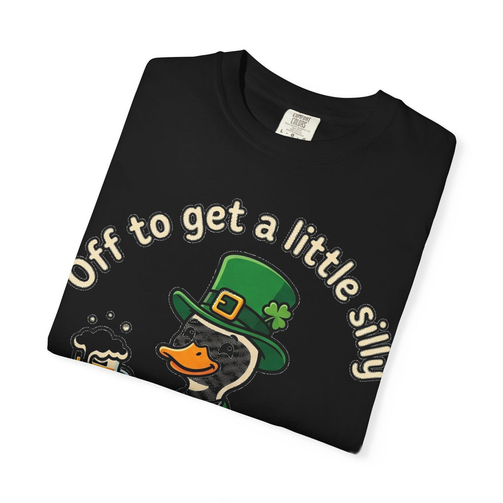 Off To Get A Little Silly Bold Shirt, Leprechaun Duck Beer Tee, Funny St Patricks Day Shirt, Irish Gift