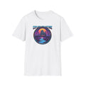 T-Shirt — "Explore the Future" Retro Sunset City Graphic