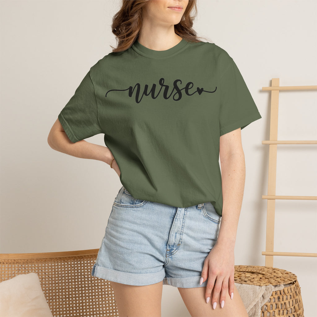 Nurse Script Shirt, Flourish Hand Lettered Nurse Tee, Minimal RN Shirt, Nurse Week Gift