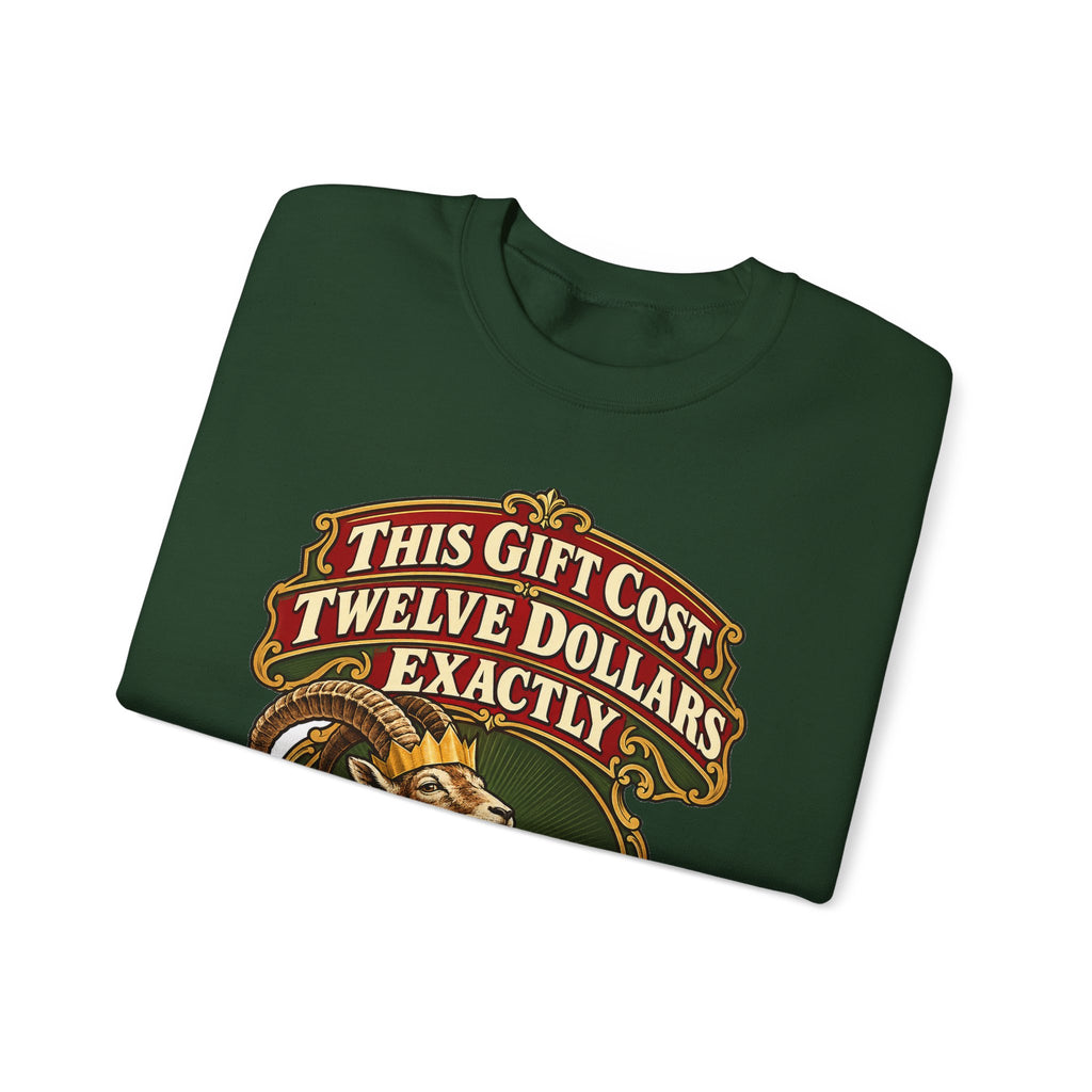 White Elephant Gift This Gift Cost Twelve Dollars Exactly Sweatshirt, Funny Gift Exchange Gift, Christmas Gift, Funny Tee