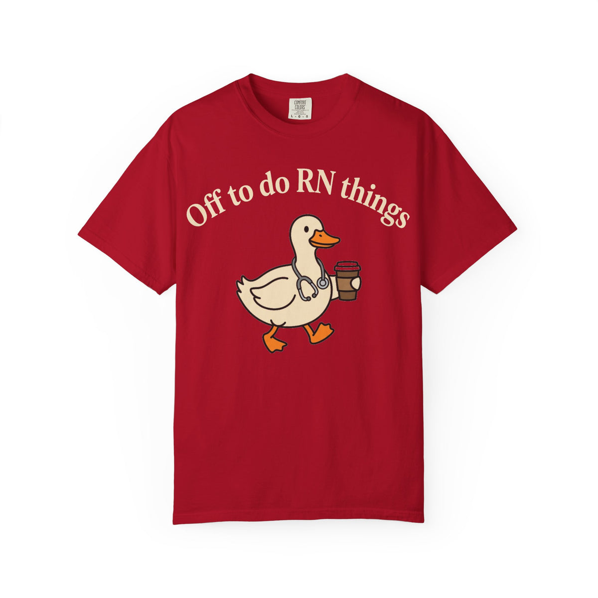 Off To Do RN Things Shirt, Funny Nurse Duck Coffee Tee, Stethoscope Duck Shirt, Nurse Gift