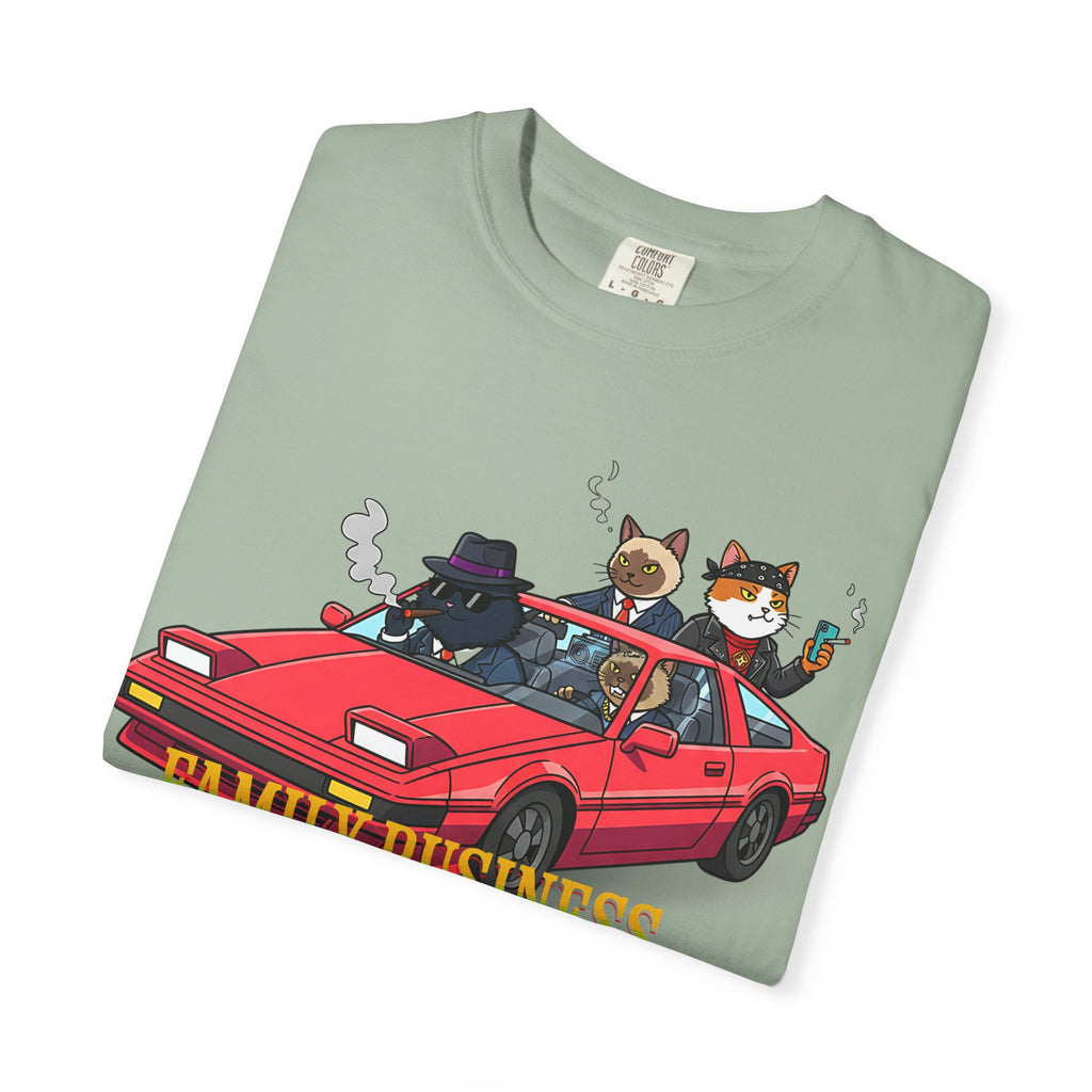 Family Business T-Shirt — Retro Car with Fox Crew Graphic
