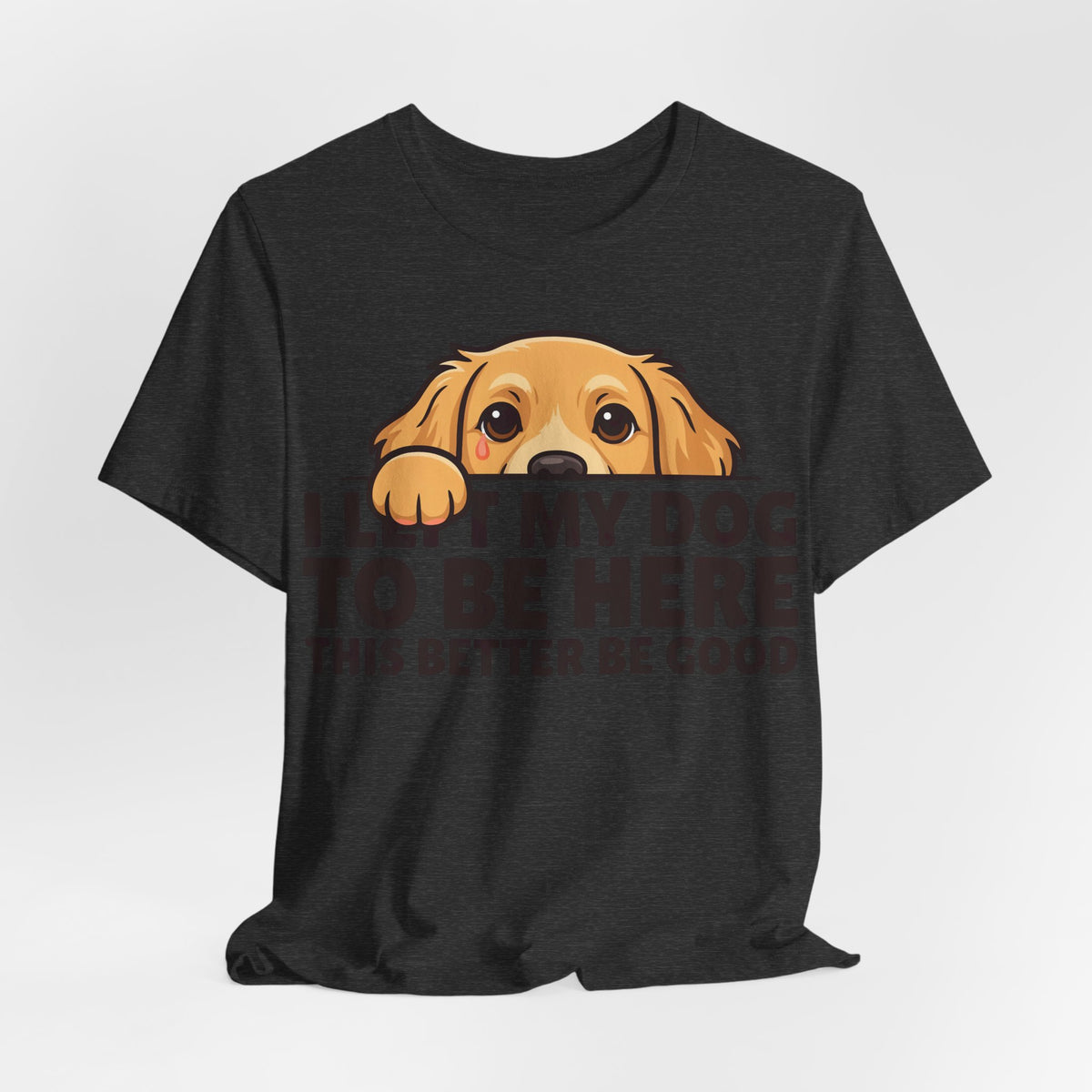 Funny Shirt Dog I Left My Dog To Be Here This Better Be Good | Funny Dog Lover Shirt | Sarcastic Quote Shirt | Gift