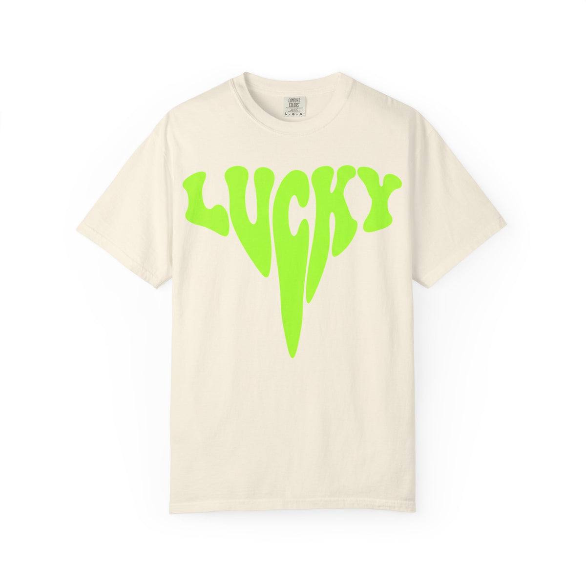 Lucky Drip Shirt, Neon Psychedelic Lettering Tee, Trippy St Patricks Day Shirt, Rave Gift