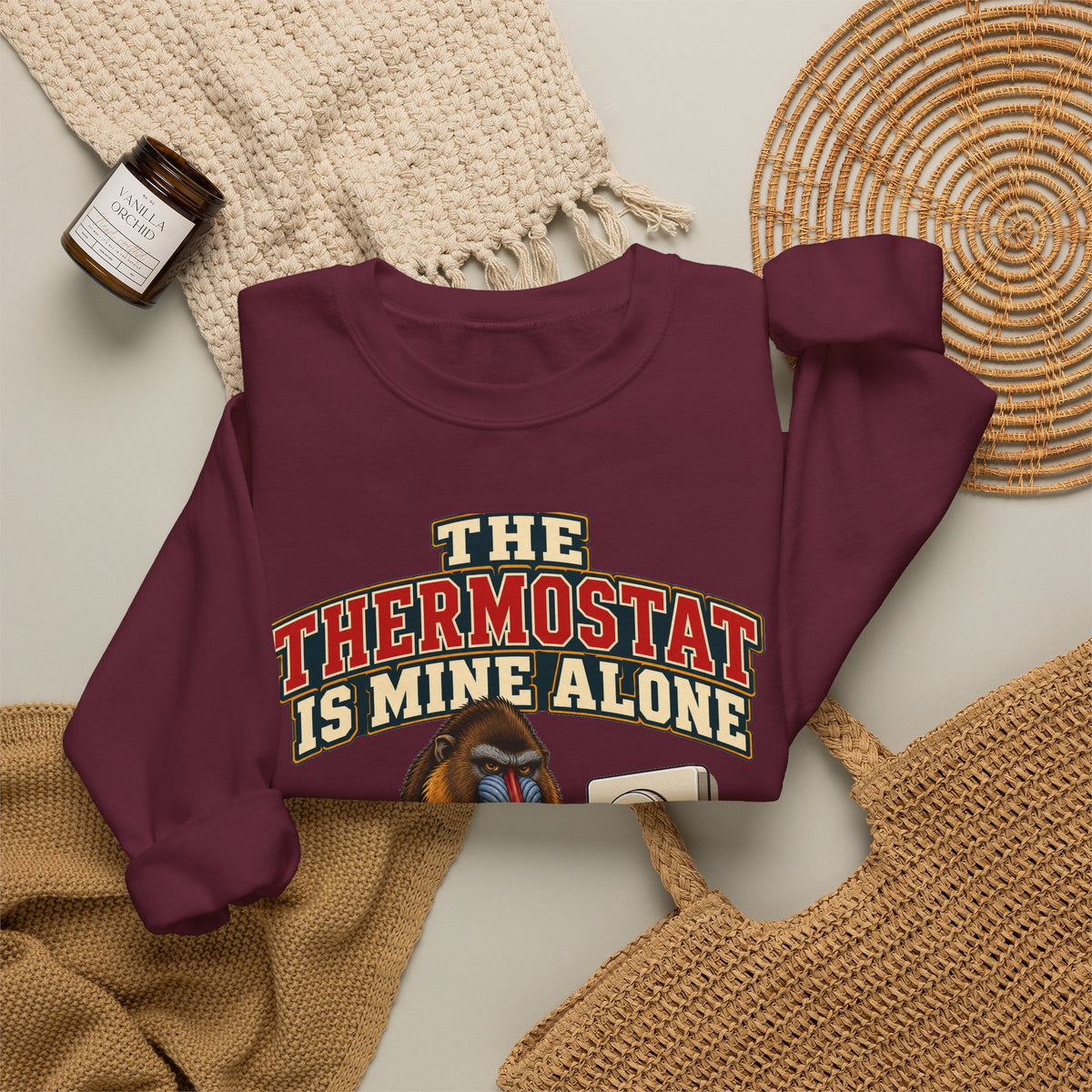 Funny Retirement Sweatshirt The Thermostat Is Mine Alone Retired Dad Gift Comfort Colors Tee