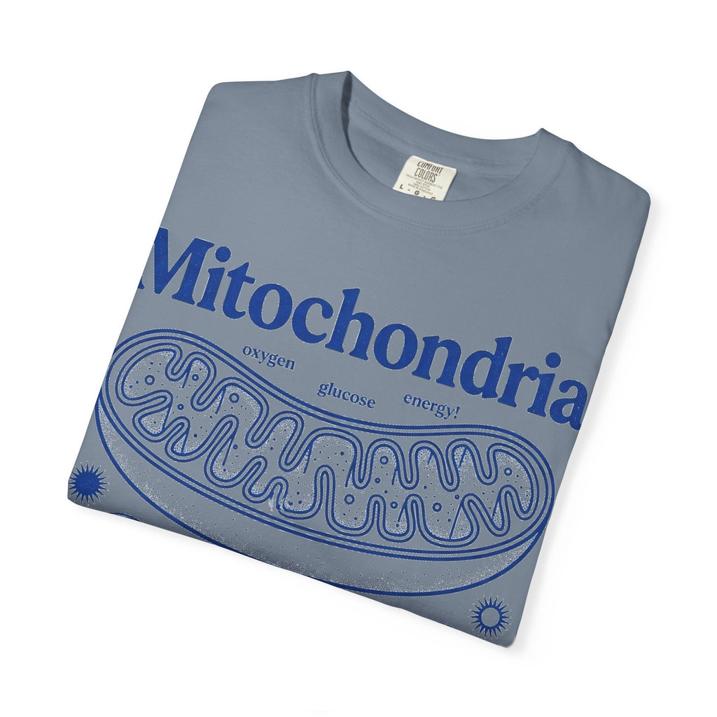 Mitochondria Powering Life Since Forever Tall Shirt, Retro Biology Poster Tee, Science Teacher Shirt, Nerd Gift