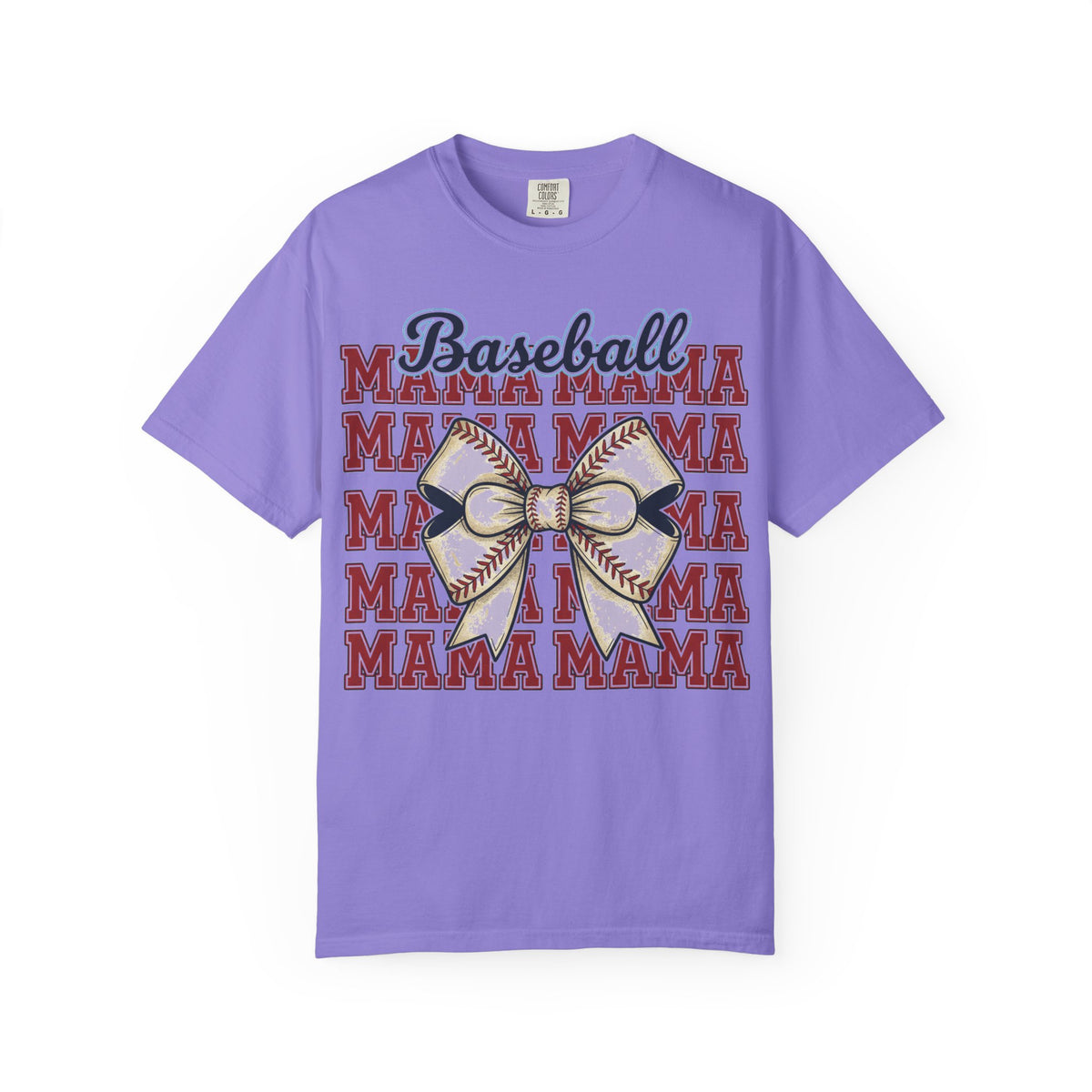 Baseball Mama Big Bow Shirt, Five Row Varsity Mama Tee, Baseball Mom Game Day Shirt, Baseball Mom Gift