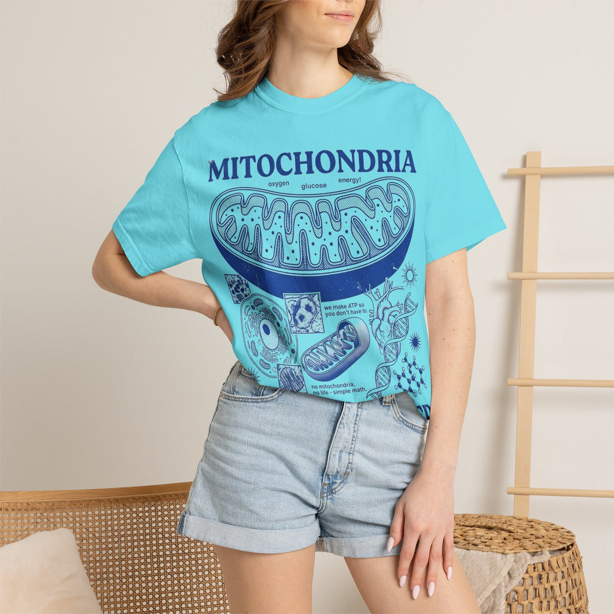 Mitochondria Powering Life Since Forever Shirt, Funny Biology Teacher Tee, Science Nerd Shirt, Student Gift