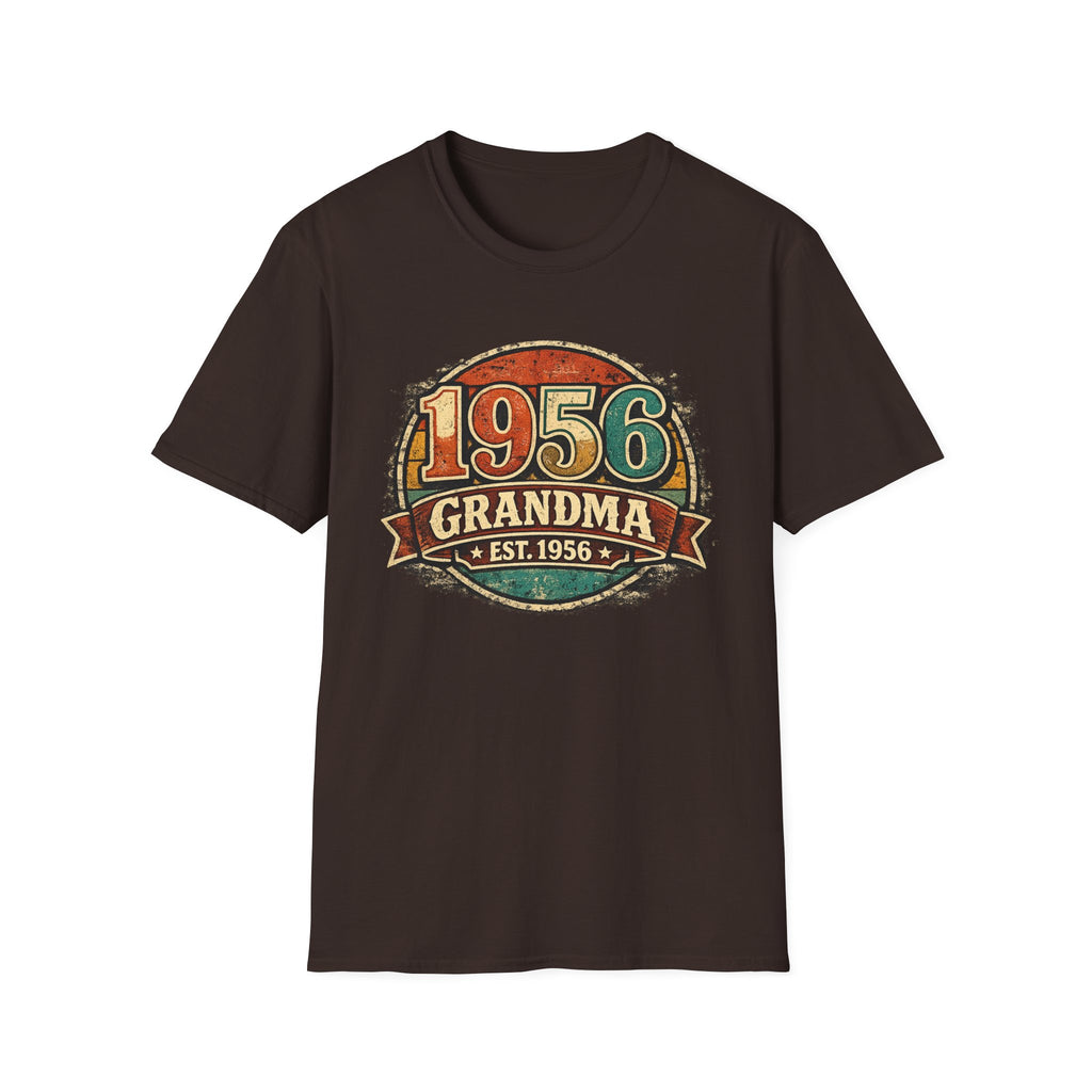 1956 Grandma T-Shirt – Vintage Established 1956 Birthday Gift