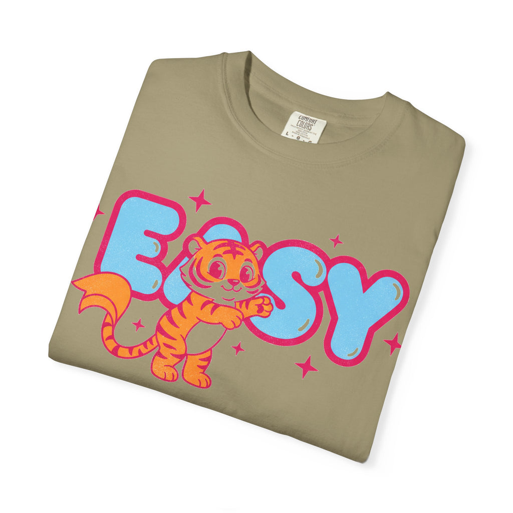 Easy Tiger Centre Cub Shirt, Y2K Retro Bubble Tiger Tee, Pink Sparkle Shirt, Funny Flirty Gift