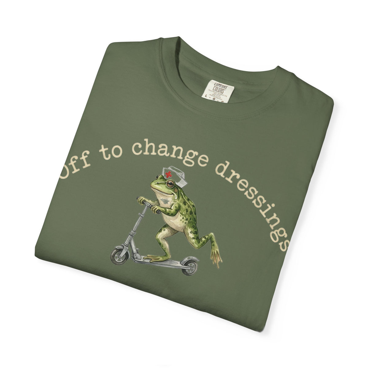 Off To Change Dressings Shirt, Funny Nurse Frog Scooter Tee, Wound Care RN Shirt, Nurse Gift