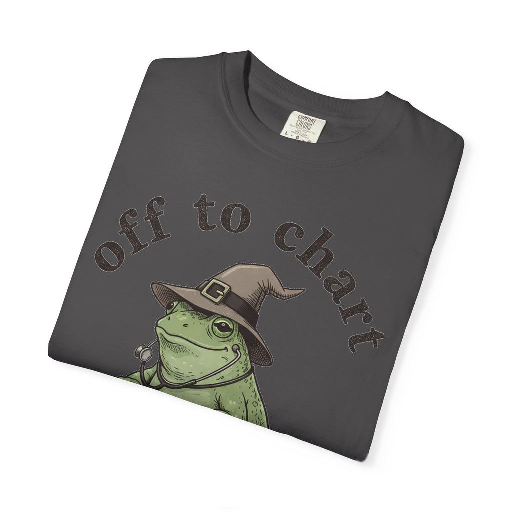 Off To Chart Shirt, Witch Hat Frog Nurse Scooter Tee, Funny Charting RN Shirt, Nurse Gift