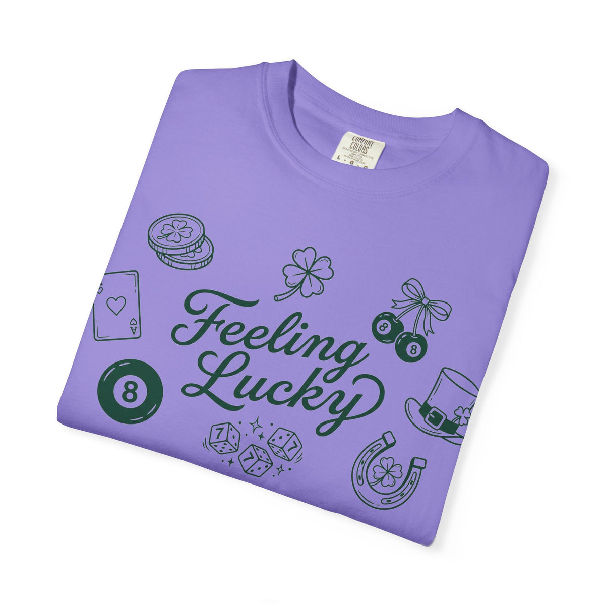 Feeling Lucky Shirt, St Patricks Day Charms Tee, Green Clover Dice Shirt, Lucky Charm Gift