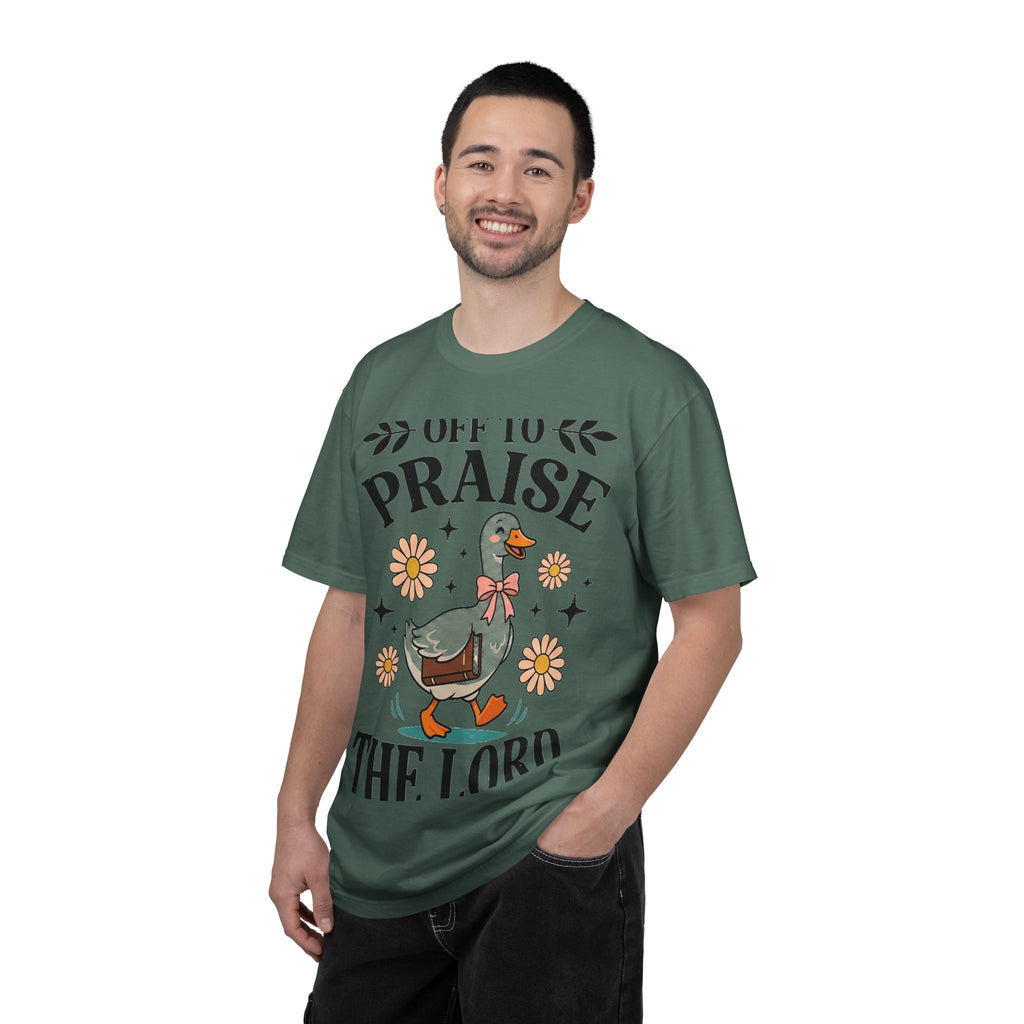 Off To Praise The Lord Shirt, Funny Christian Goose Tee, Daisy Church Shirt, Faith Gift