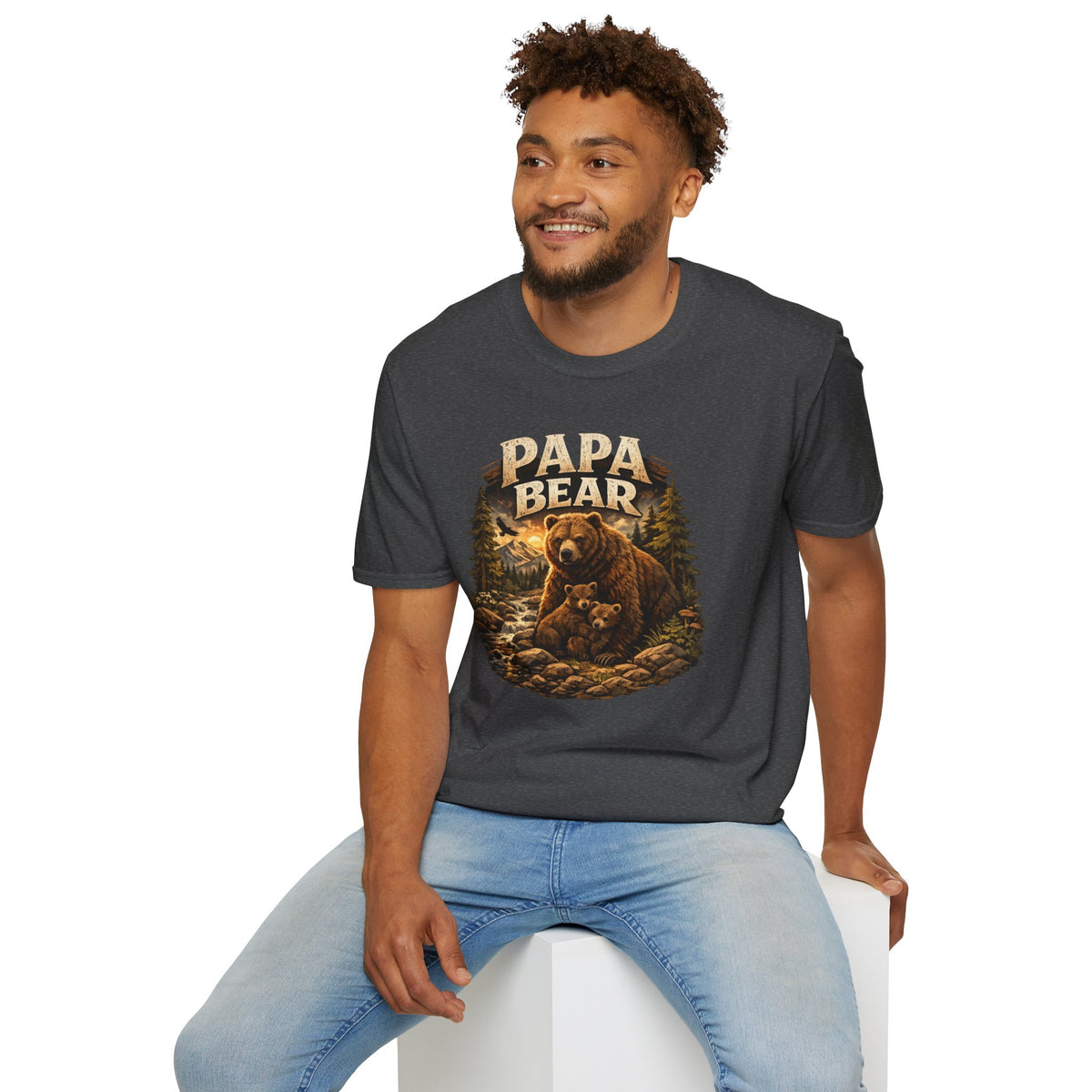Papa Bear T-Shirt – Rustic Father’s Day Graphic Tee