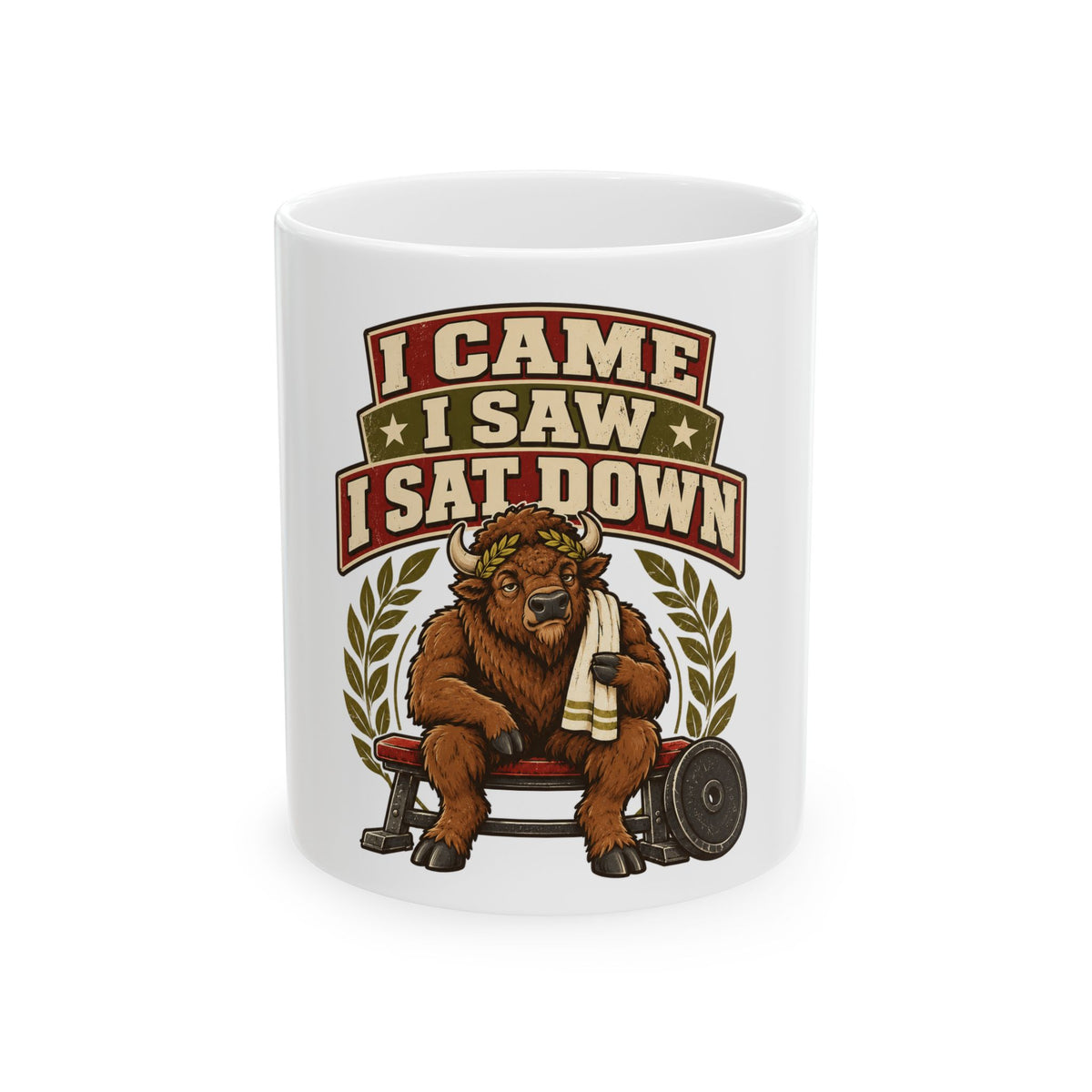 I Came I Saw I Sat Down Mug, Funny Gym Lover Gift for Him Her, Workout Christmas Gift, Coffee Mug 11oz 15oz