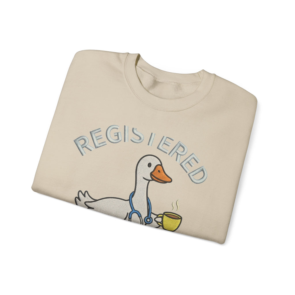 Registered Silly Goose Sweatshirt, Funny Goose Coffee Stethoscope Sweatshirt, Nurse Humor Gift, Silly Goose Nursing Student Sweatshirt, RN S
