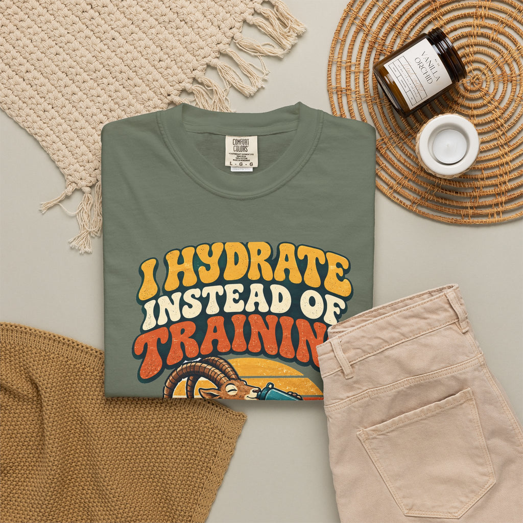 Funny Gym Shirt I Hydrate Instead Of Training Workout Humor Shirt Comfort Colors Fitness Gift Shirt