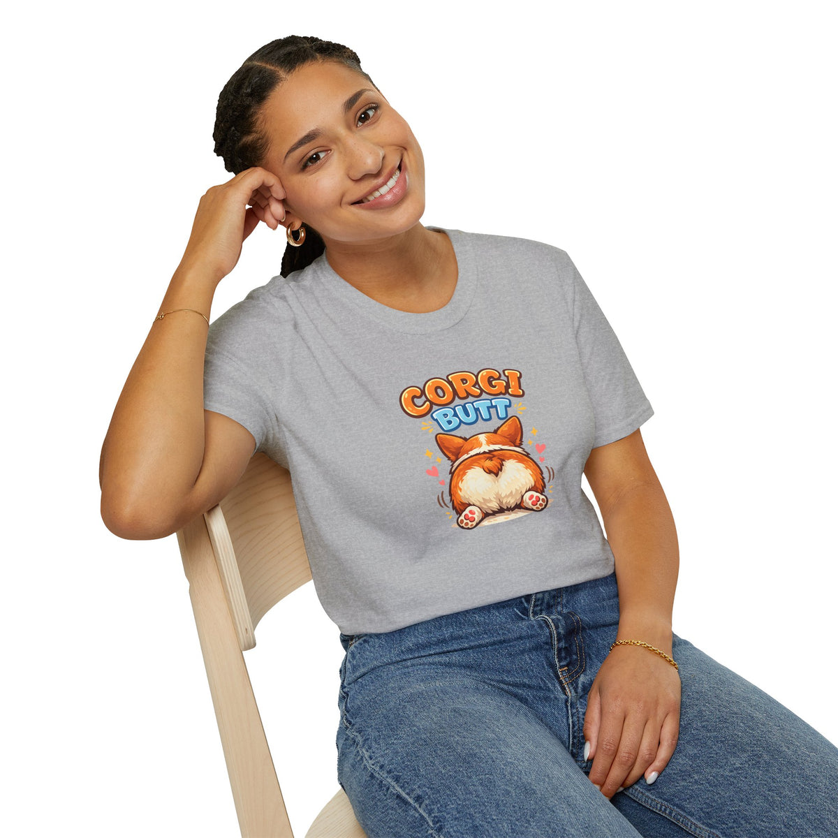 Corgi Butt T-Shirt — Cute Corgi Rear Graphic Tee for Dog Lovers