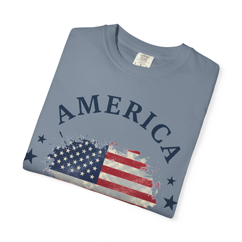America 1776 2026 Arched Shirt, Vintage Flag Splash Tee, Patriotic Americana Shirt, Independence Day Gift