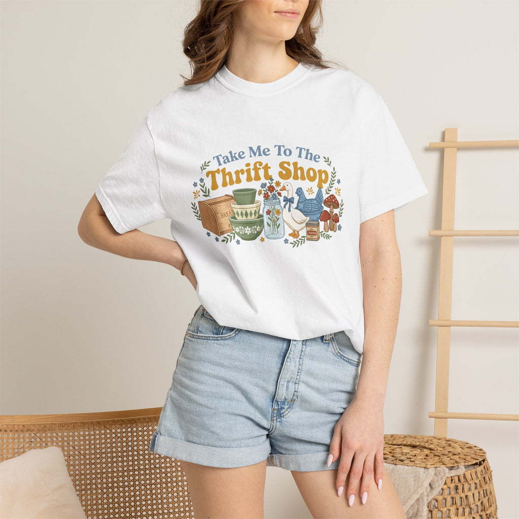 Take Me To The Thrift Shop Wide Shirt, Retro Thrift Finds Tee, Vintage Pyrex Shirt, Thrifter Gift
