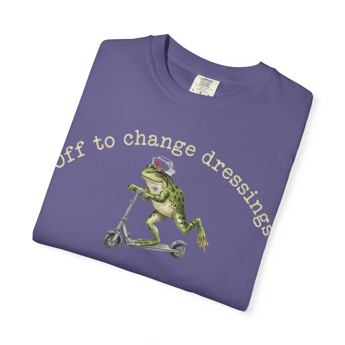 Off To Change Dressings Shirt, Funny Nurse Frog Scooter Tee, Wound Care RN Shirt, Nurse Gift