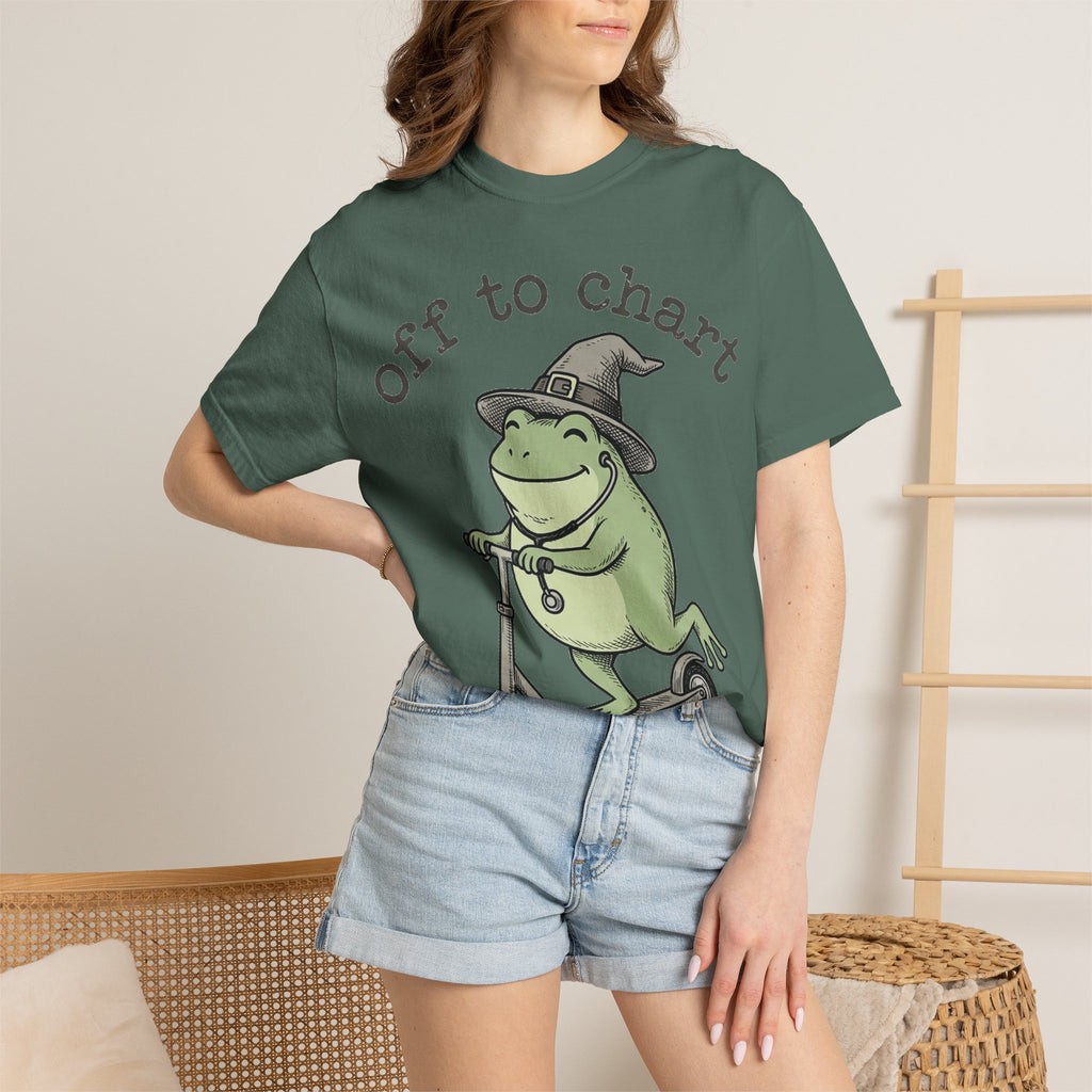 Off To Chart Shirt, Funny Witch Frog Nurse Tee, Charting Nurse Scooter Shirt, RN Gift