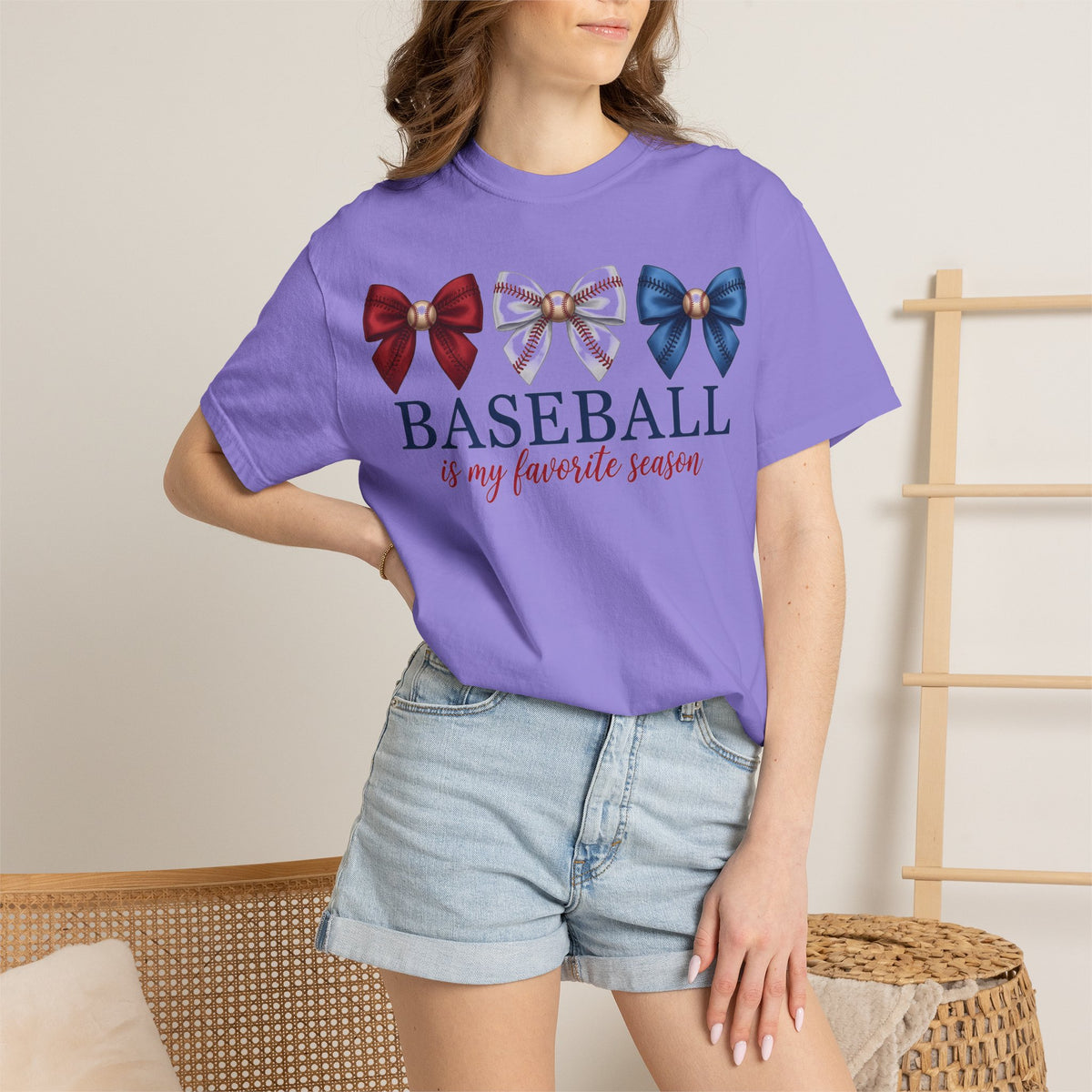 Baseball Is My Favorite Season Shirt, Coquette Baseball Bows Tee, Baseball Mom Shirt, Game Day Gift