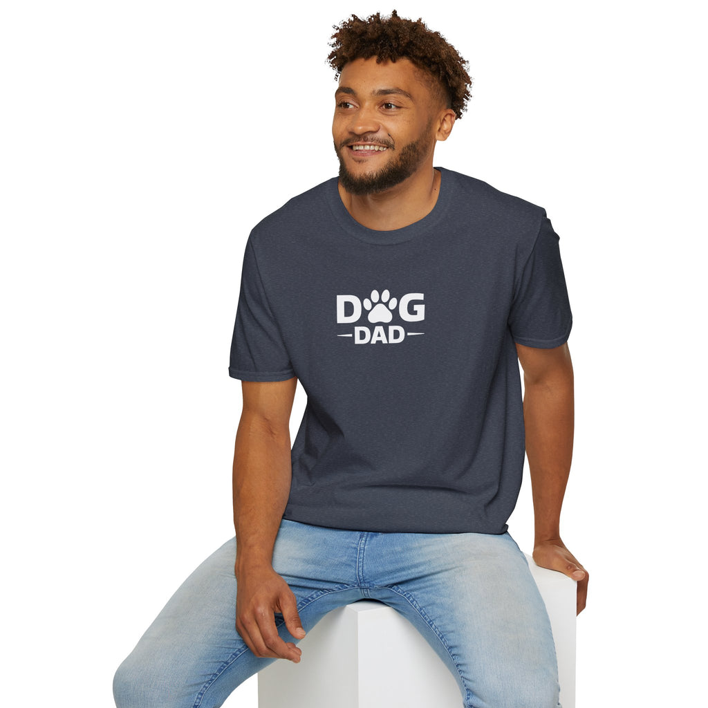 Dog Dad T-Shirt — Paw Print Graphic Tee for Pet Owners