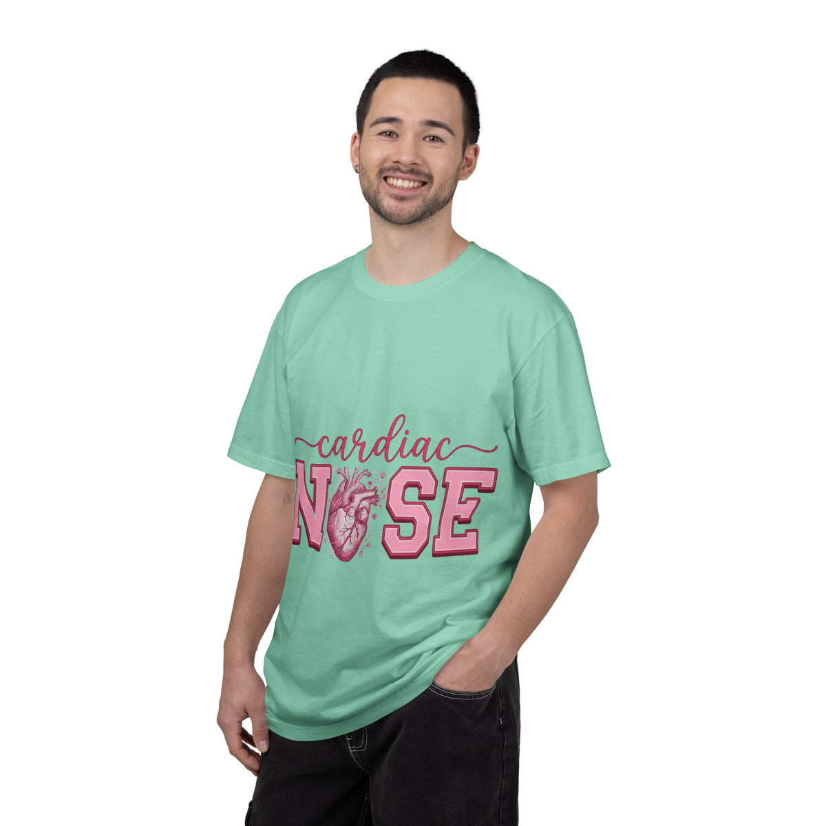 Cardiac Nurse Anatomical Heart Shirt, Pink Varsity Cardiology Tee, Cardiac RN Shirt, Nurse Gift