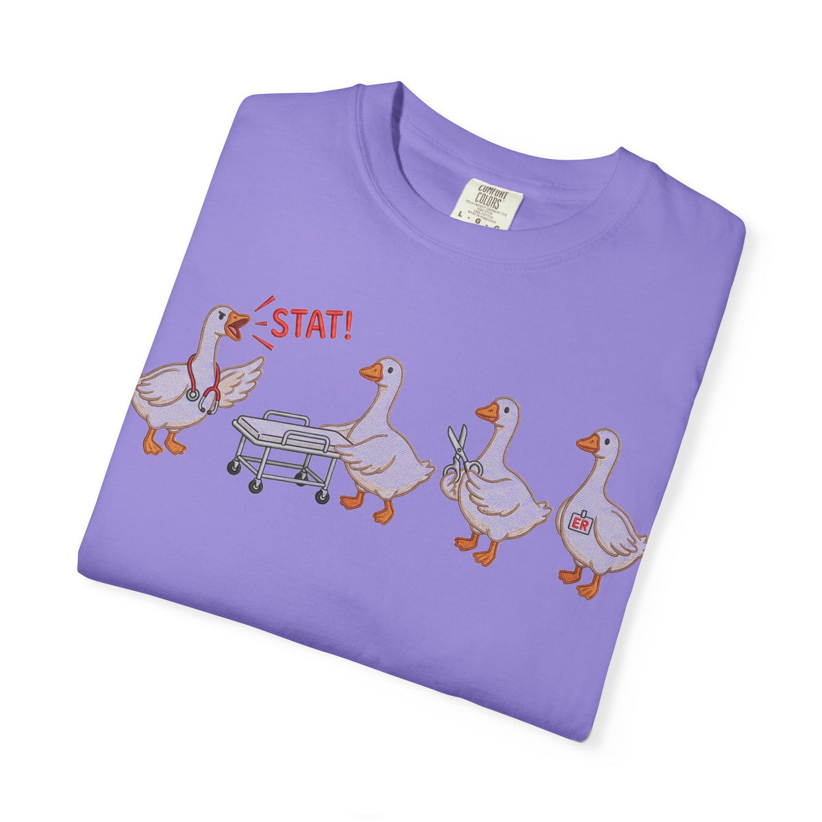 Nurse Goose Squad Stat Shirt, Funny ER Geese Tee, Night Shift Nurse Shirt, RN Team Gift