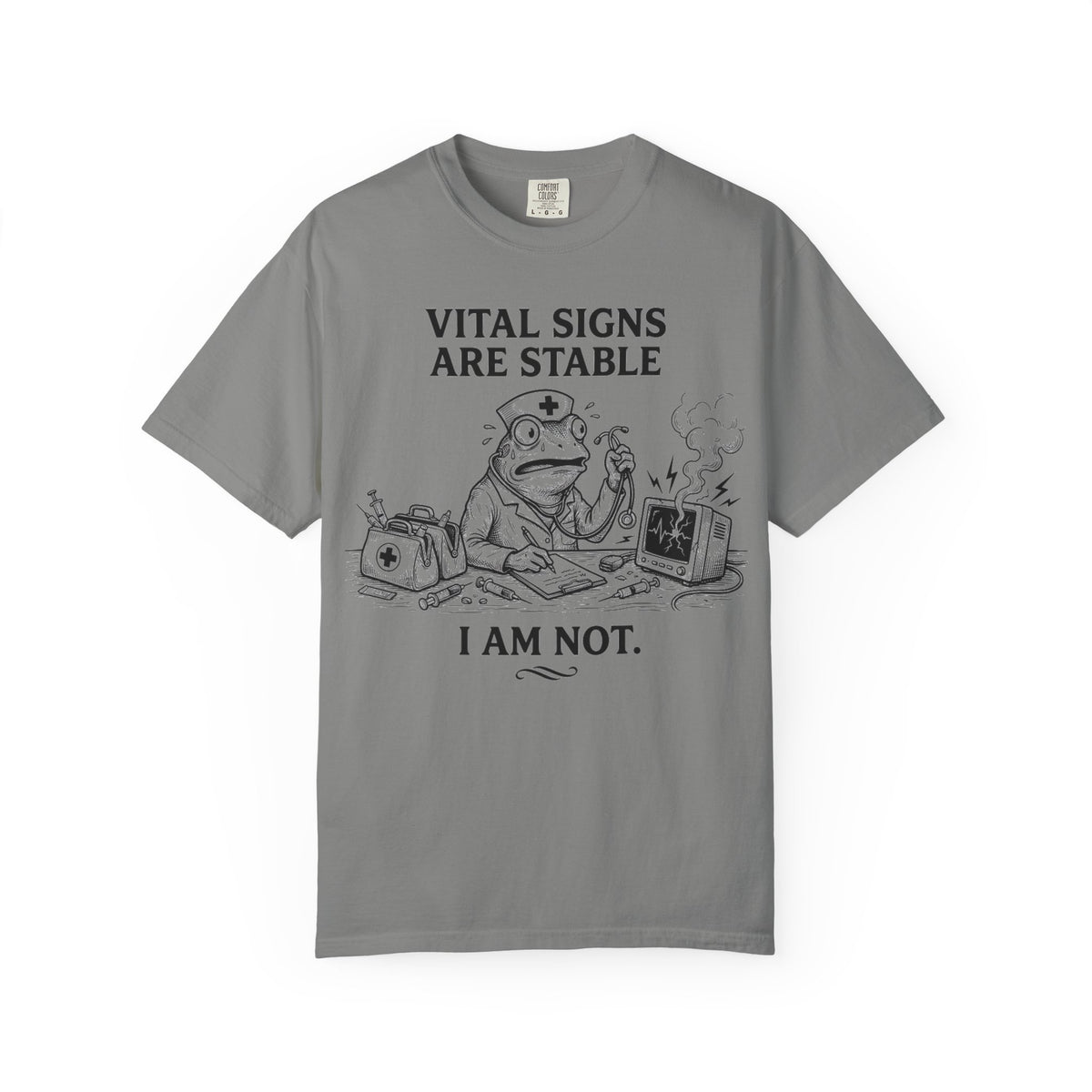 Vital Signs Are Stable I Am Not Shirt, Funny Nurse Frog Tee, Burnt Out RN Shirt, Night Shift Gift