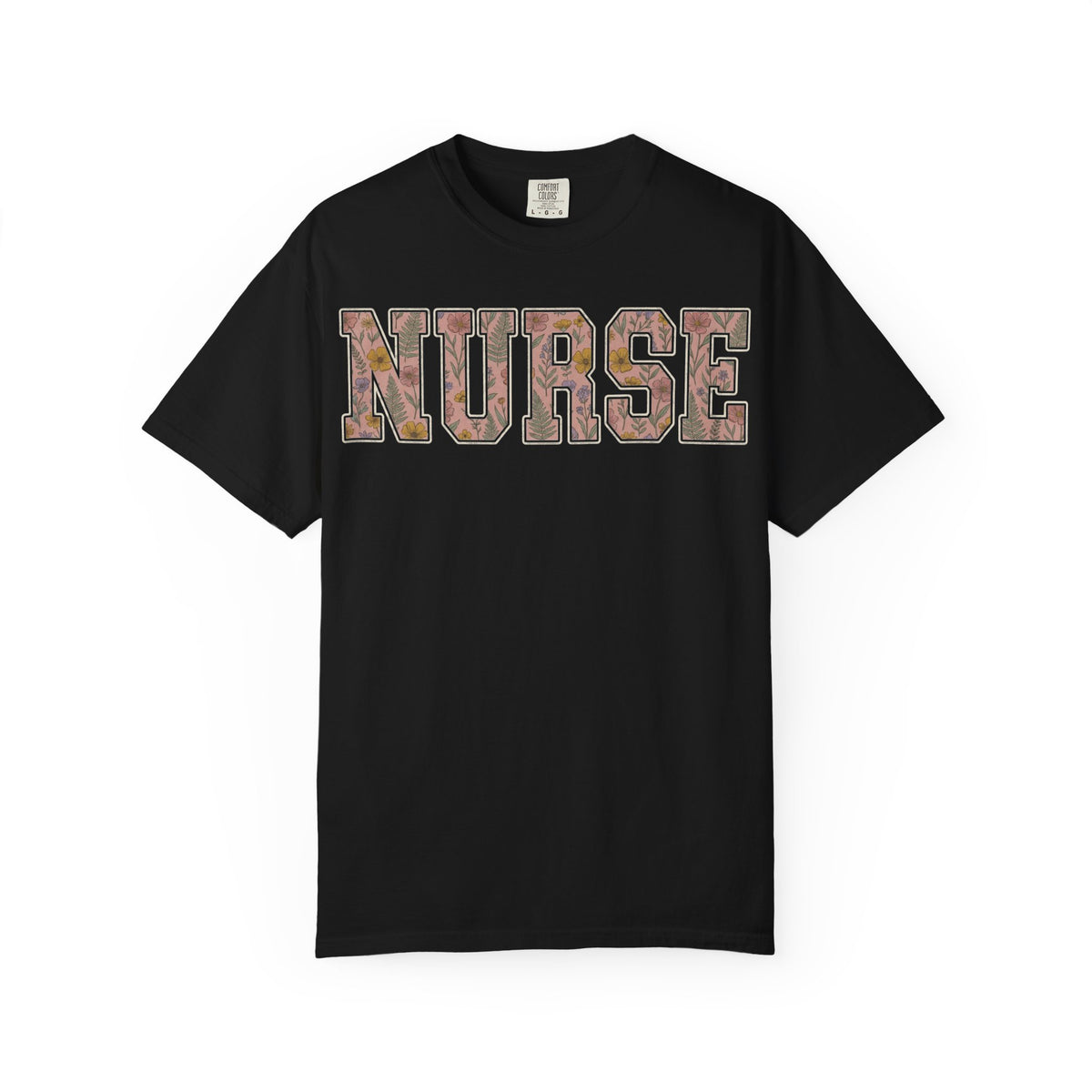 Nurse Floral Varsity Shirt, Wildflower Applique Nurse Tee, Pretty RN Shirt, Nurse Week Gift