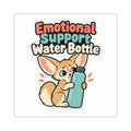Emotional Support Water Bottle Sticker, Funny Water Bottle Decal, Cute Fennec Fox Laptop Sticker