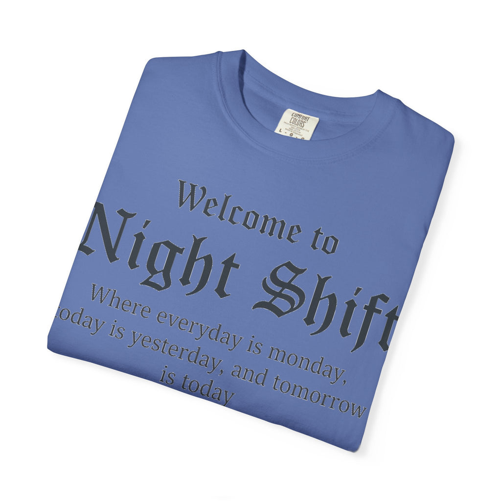 Welcome To Night Shift Light Shirt, Elegant Blackletter Nurse Tee, Night Shift Gift Shirt, RN Humor