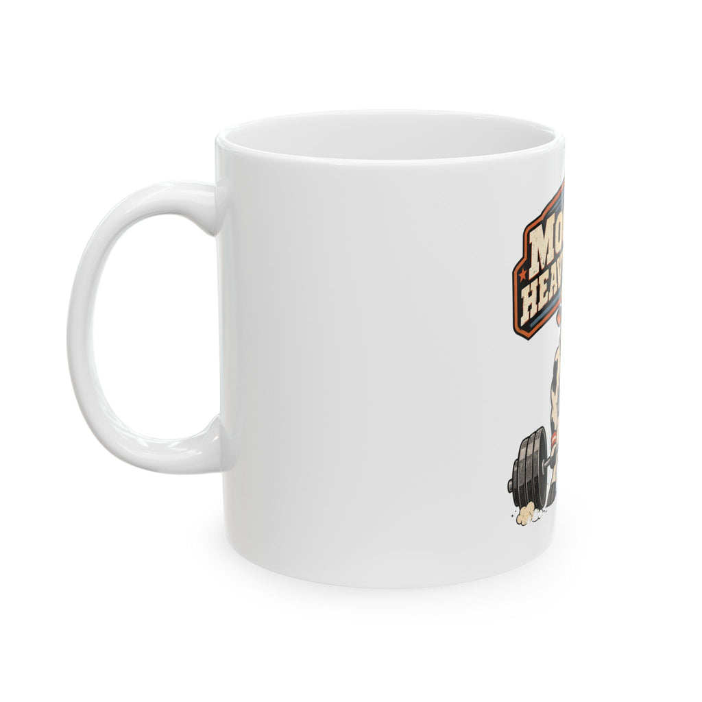 Mooving Heavy Things Mug, Funny Gym Lover Gift for Him Her, Workout Christmas Gift, Coffee Mug 11oz 15oz