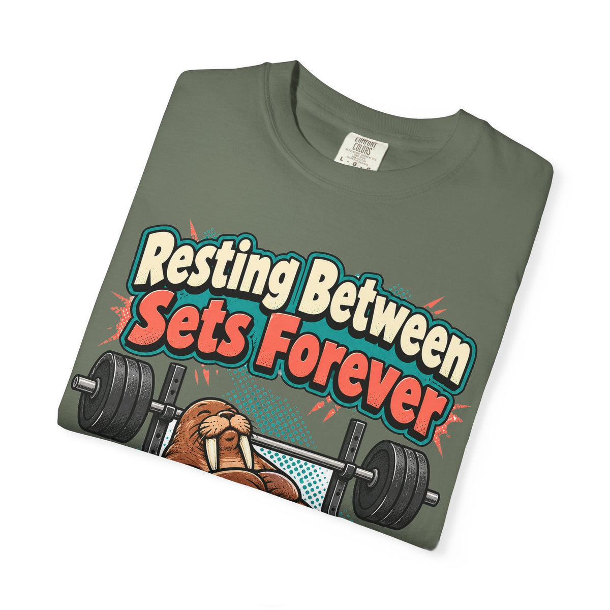 funny gym shirt Resting Between Sets Forever Shirt, Funny Lifting Graphic Shirt, Comfort Colors