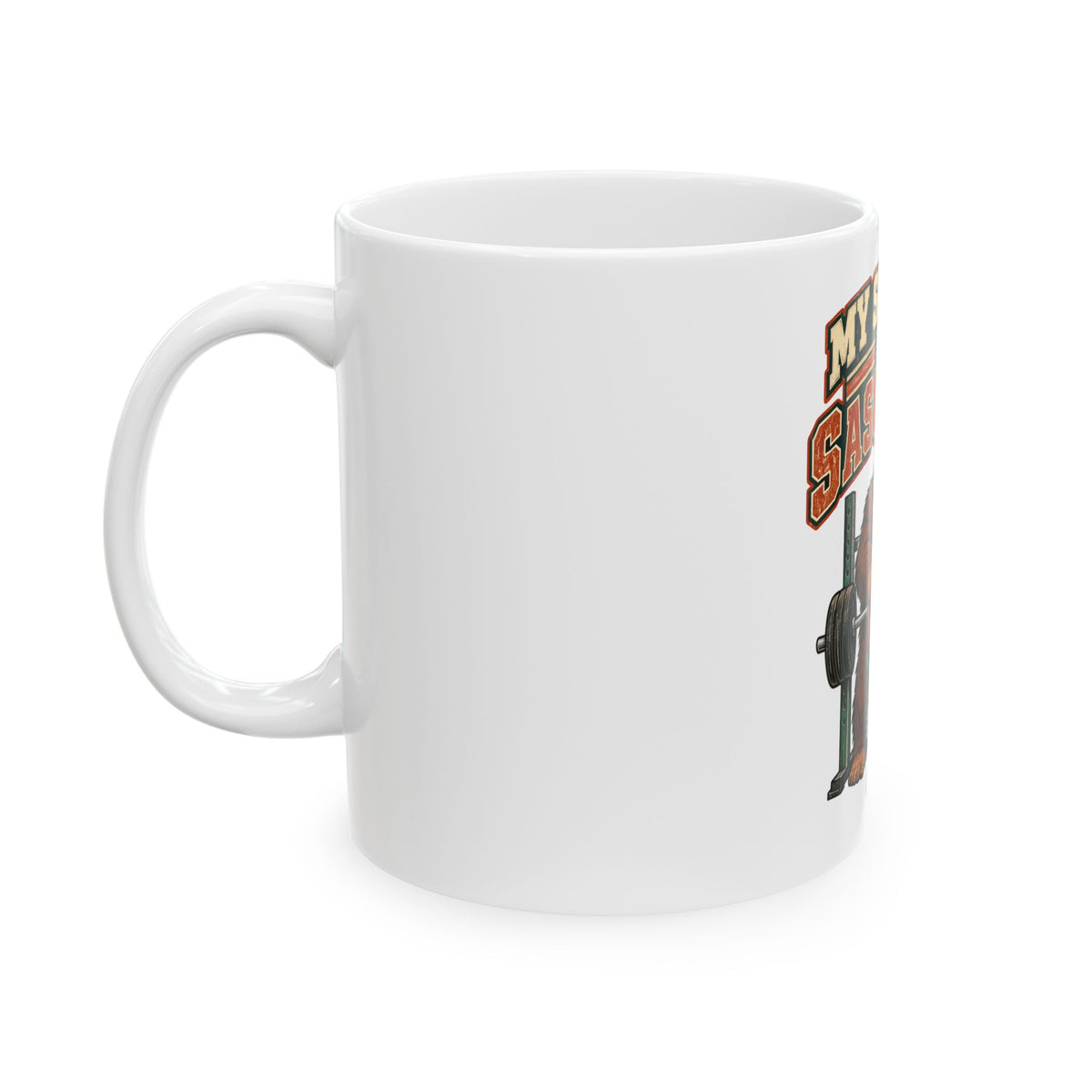 My Spotter Is A Sasquatch Mug, Funny Gym Lover Gift for Him Her, Workout Christmas Gift, Coffee Mug 11oz 15oz