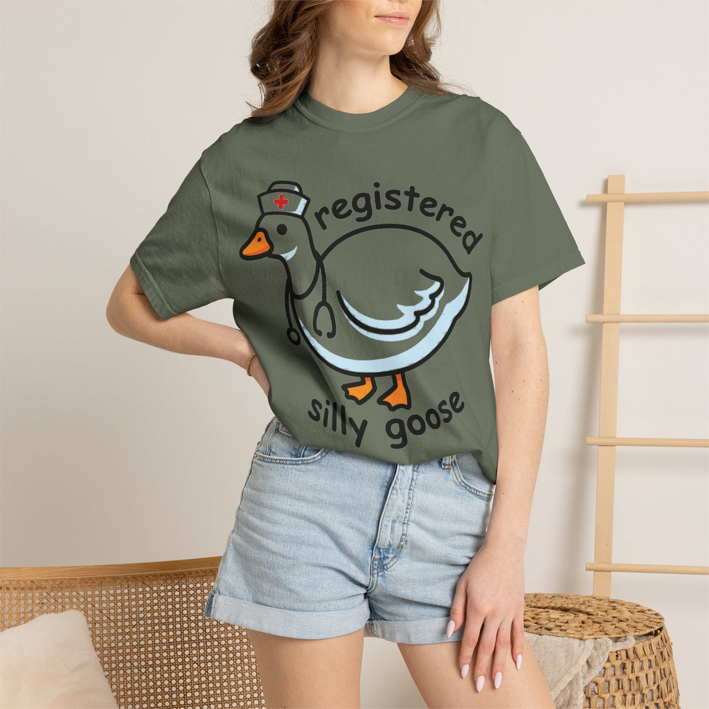 Registered Silly Goose Wide Shirt, Long Neck Nurse Goose Tee, Funny Nurse Shirt, RN Gift