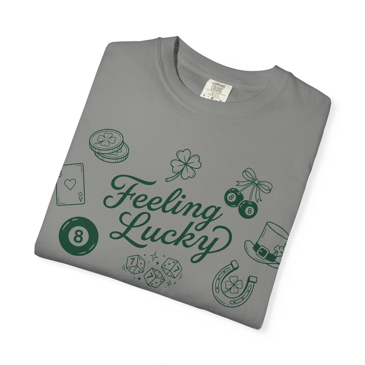 Feeling Lucky Shirt, St Patricks Day Charms Tee, Green Clover Dice Shirt, Lucky Charm Gift