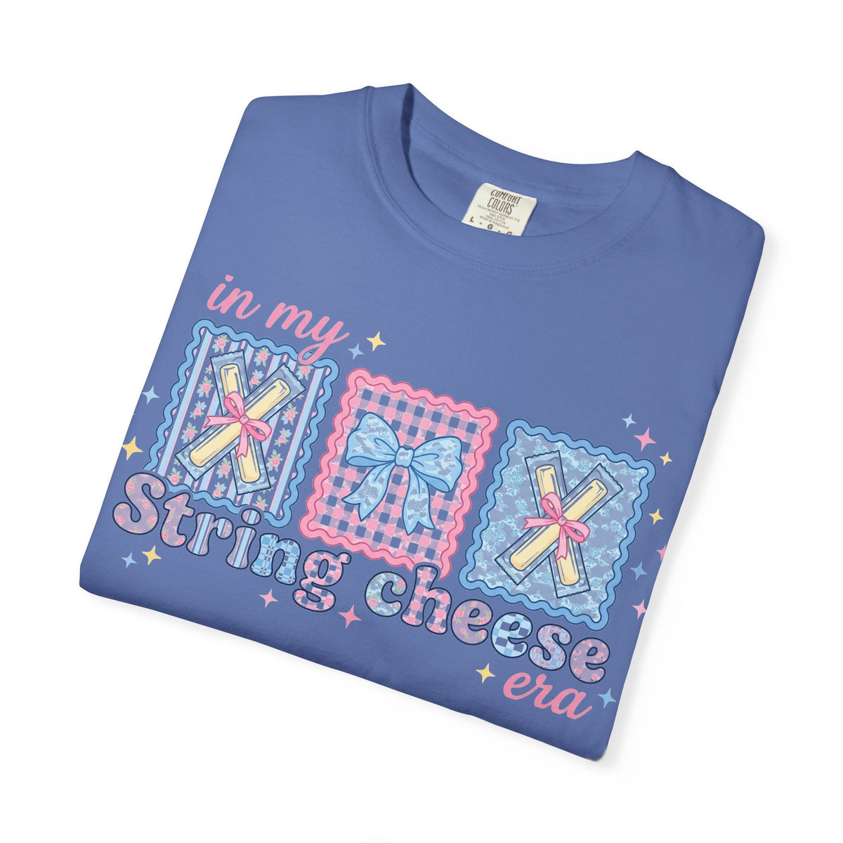 In My String Cheese Era Bow Shirt, Pastel Coquette Snack Tee, Funny Cheese Lover Shirt, Cute Gift
